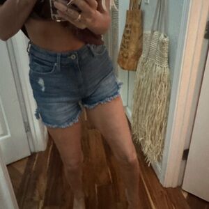 Casual high wasted fashion nova Blue Jean Shorts for Women 26 stretch
